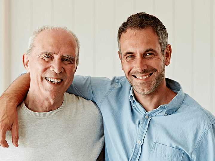 Image of father and son hope support & understanding